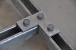Płaski łącznik narożny z trzema otworami, S316, 85 mm x 85 mm