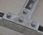 Płaska płytka z czterema otworami, w kształcie litery T, Stal, HD, 138 mm x 90 mm