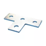 Płaska płytka z czterema otworami, w kształcie litery T, S316, 138 mm x 90 mm
