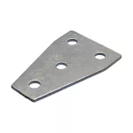 Płaski, poszerzany łącznik z czterema otworami, ułozonymi w literę T, 132 mm x 90 mm