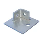 Płyta podstawy słupa, kątownik z 2-ma otworami 1-1, 100 mm x 100 mm x 40 mm