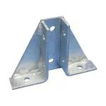 Otwarta, wzmacniana podstawa słupa dla profili strut typu A, AA Profila, 256 mm x 152 mm