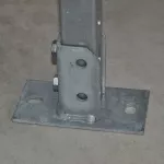 Prostokątna płyta podstawy słupa, 100 mm x 160 mm x 80 mm