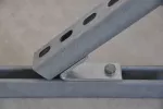 Łącznik kątowy z 2-ma otworami 1-1, kąt ostry, HD, 45° x 100 mm x 67 mm