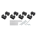 Zestaw wsporczy nVent ERIFLEX FleXbus 3 biegunowy, przewód zerowy, ułożenie krawędziowe, 87,5 mm x 123,5 mm
