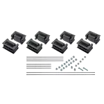 Zestaw wsporczy nVent ERIFLEX FleXbus 3 biegunowy, przewód zerowy, ułożenie płaskie, 87,5 mm x 119,5 mm