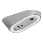 AGRA lampka podszafkowa LED 2,5W, 80lm, 4000K, z włącznikiem bezdotykowym i funkcją ładowania USB A+C, szara