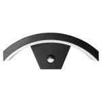 PILEA LED 9W, lampa ogrodowa z czujnikiem PIR, 700lm, IP54, 4000K, czarna