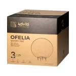 OFELIA oprawa ogrodowa kula, E27, max. 18W, IP65, kamień, ⌀280