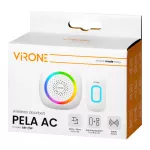 PELA AC, dzwonek bezprzewodowy sieciowy, learning system, 60 dźwięków, LED RGB, 300m, biały