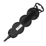 Przedłużacz 3x2P+Z,1,4m, 3x1mm², czarny