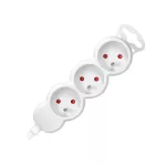 Przedłużacz 3x2P+Z,1,4m, 3x1mm², biały