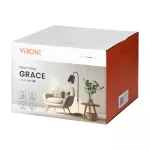 GRACE lampa podłogowa, E27, max. 30W, 154 cm, czarna