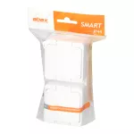 Gniazdo podwójne 2P+Z bryzgoodporne z klapką w kolorze wyrobu IP44 pionowe, SMART, biały