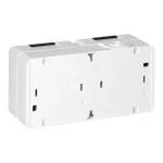 Gniazdo podwójne 2x 2P+Z SCHUKO bryzgoodporne z klapką dymną IP44, SMART, biały