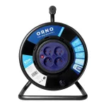 Przedłużacz bębnowy, 4 gniazda 2P+Z, kabel PVC H05VV-F 3x1,5mm², długość - 50m, STAŁE GNIAZDA, termik, przesłony torów prądowych