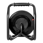 Przedłużacz bębnowy profesjonalny IP44, 4 gniazda 2P+Z, kabel gumowy olejoodporny, H07RN-F 3x2,5mm², długość 20m, unikatowy stojak CUBE, STAŁE GNIAZDA, termik, przesłony torów prądowych