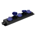 Przedłużacz warsztatowy bryzgoszczelny IP44, 5 gniazda 2P+Z IP44, przewód gumowy, H05RR-F 3x1,5mm², długość 3m