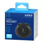 Hermetyczne gniazdo elektryczne okrągłe, IP55, 1x2P+Z(French), czarne