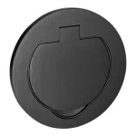 Hermetyczne gniazdo elektryczne okrągłe, IP55, 1x2P+Z(French), czarne