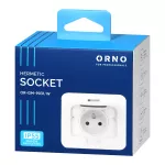 Hermetyczne gniazdo elektryczne prostokątne, IP55, 1x2P+Z(French), białe