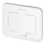 Hermetyczne gniazdo elektryczne prostokątne, IP55, 1x2P+Z(French), białe