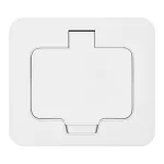 Hermetyczne gniazdo elektryczne prostokątne, IP55, 1x2P+Z(French), białe