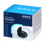 Gniazdo meblowe Ø6cm wpuszczane w blat z pokrywką, ładowarką USB i przewodem 1,9m, 1x2P+Z (Schuko), 1xUSB (typ C; PD20W), czarne