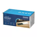 Gniazdo meblowe z przesuwną klapką i przewodem 1,8m, 2x2P+Z (Schuko), 2xUSB (typ A+C; 4,2A), srebrne