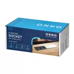 Gniazdo meblowe z przesuwną klapką i przewodem 1,8m, 2x2P+Z (French), 2xUSB (typ A+C; 4,2A), srebrne