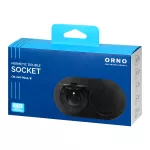 Hermetyczne gniazdo elektryczne podwójne, owalne, IP55, 2x2P+Z(French), czarne