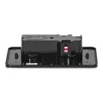Hermetyczne gniazdo elektryczne podwójne, prostokątne, IP55, kąt otwarcia 110st. szczotkowane aluminium