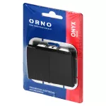 Łącznik p/t świecznikowy Onyx, 10A, 250V, WP-2O, czarny