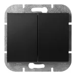 Łącznik p/t świecznikowy Onyx, 10A, 250V, WP-2O, czarny
