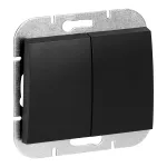 Łącznik p/t świecznikowy Onyx, 10A, 250V, WP-2O, czarny