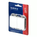 Łącznik p/t świecznikowy Onyx, 10A, 250V, WP-2O, biały