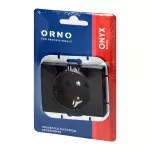 Gniazdo pojedyncze p/t 2P+Z Schuko Onyx, 16A, 250V, PT-17O, czarny