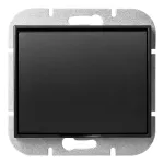 Gniazdo pojedyncze p/t 2P+Z Schuko bryzgoszczelne z klapką Onyx, 16A, 250V, PT-17OH, czarny