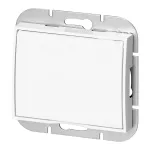 Gniazdo pojedyncze p/t 2P+Z Schuko bryzgoszczelne z klapką Onyx, 16A, 250V, PT-17OH, biały