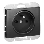 Gniazdo pojedyncze p/t 2P+Z Onyx, 16A, 250V, PT-16O, czarny