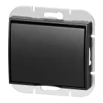 Gniazdo pojedyncze p/t 2P+Z bryzgoszczelne z klapką Onyx, 16A, 250V, PT-16OH, czarny