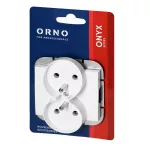 Gniazdo podwójne p/t 2x2P+Z Onyx, 16A, 250V, PT-6OR, biały