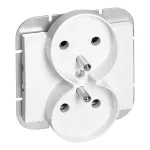 Gniazdo podwójne p/t 2x2P+Z Onyx, 16A, 250V, PT-6OR, biały