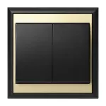 Łącznik p/t świecznikowy Luna, 10A, 250V, WP-2L, czarny/złoty