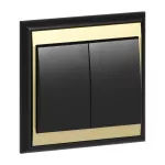 Łącznik p/t świecznikowy Luna, 10A, 250V, WP-2L, czarny/złoty