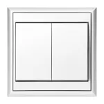 Łącznik p/t świecznikowy Luna, 10A, 250V, WP-2L, biały