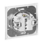 Gniazdo pojedyncze p/t 2P+Z, Schuko Luna, 16A, 250V, PT-17L, srebrny