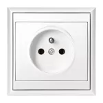 Gniazdo pojedyncze p/t 2P+Z Luna, 16A, 250V, PT-16L, biały
