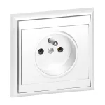 Gniazdo pojedyncze p/t 2P+Z Luna, 16A, 250V, PT-16L, biały