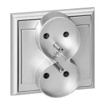 Gniazdo podwójne p/t 2x2P+Z Luna, 16A, 250V, PT-6LR, srebrny